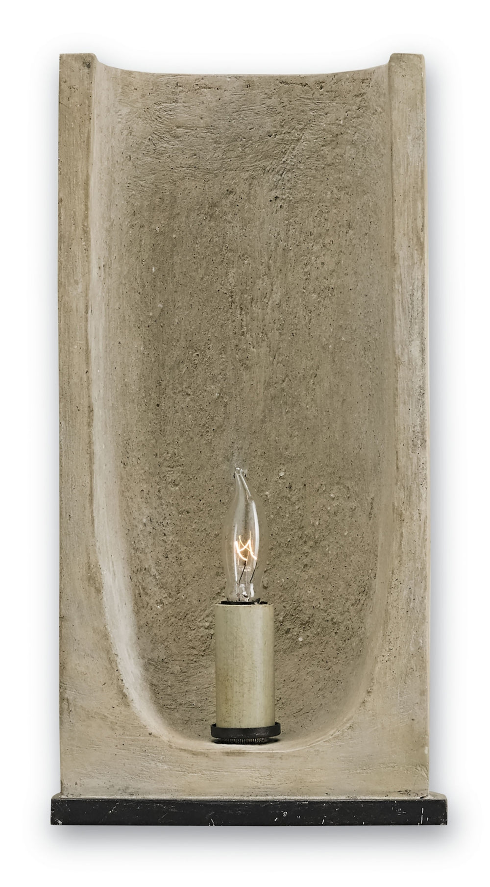 Rowland Wall Sconce - Rustic Concrete & Aged Steel Lighting for Damp Locations - Elegant Design