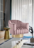 Farrah Velvet / Engineered Wood / Foam Contemporary Pink Velvet Accent Chair - 32" W x 31" D x 31" H