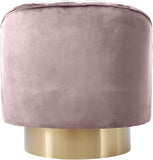 Farrah Velvet / Engineered Wood / Foam Contemporary Pink Velvet Accent Chair - 32" W x 31" D x 31" H