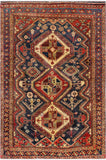 Pasargad Vintage Azerbaijan Hand-Knotted Lamb's Wool Area Rug 52130-PASARGAD