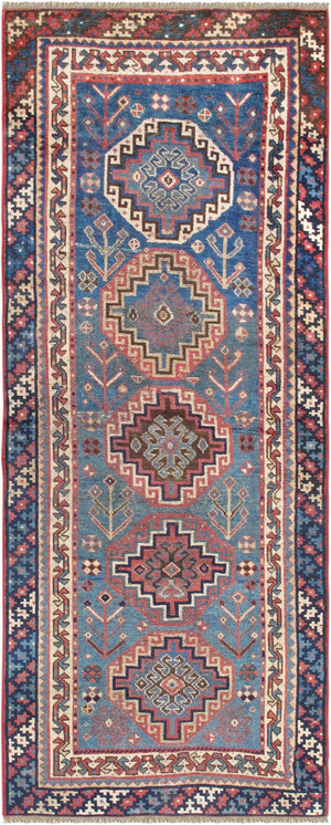 Pasargad Vintage Kazak Collection Blue Lamb's Wool Area Rug '' 52153-PASARGAD