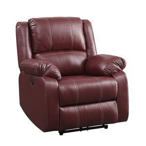 Zuriel Contemporary/Casual Power Recliner Red PU (RED002 from PI) 52153-ACME