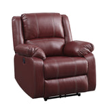 Zuriel Contemporary/Casual Power Recliner Red PU (RED002 from PI) 52153-ACME