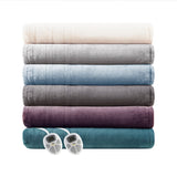 Serta Plush Heated Casual 100% Polyester Microlight Heated Blanket ST54-0132