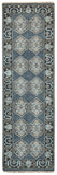 Ustad Taditional Persian Rug, Glacier Blue/Pewter Gray, 2ft - 6in x 8ft, Runner