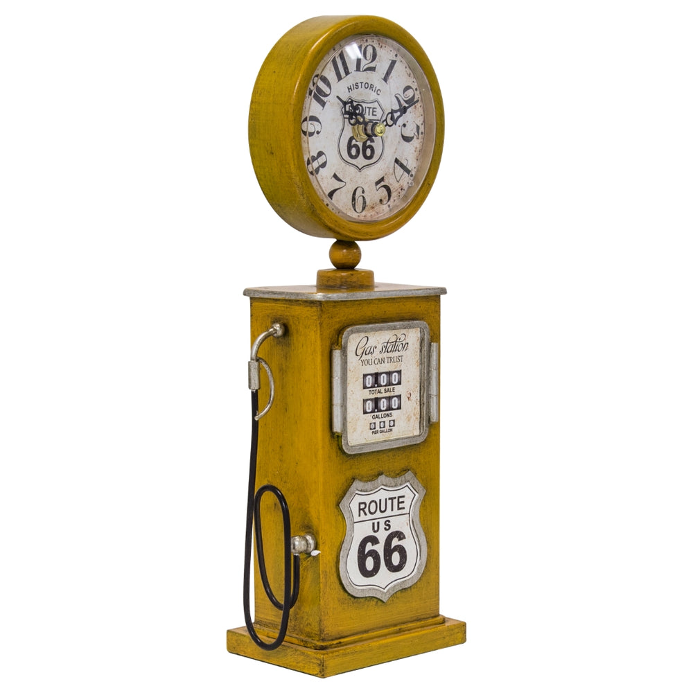 Yosemite Home Decor Route 66 Yellow Table Top Clock 5220001-YHD