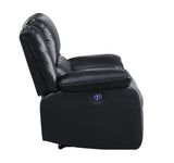 Zuriel Contemporary/Casual Power Recliner Black PU (BK004 from PI) 52288-ACME