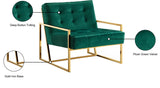 Pierre Velvet / Engineered Wood / Iron / Foam Contemporary Green Velvet Accent Chair - 32" W x 28" D x 27.5" H