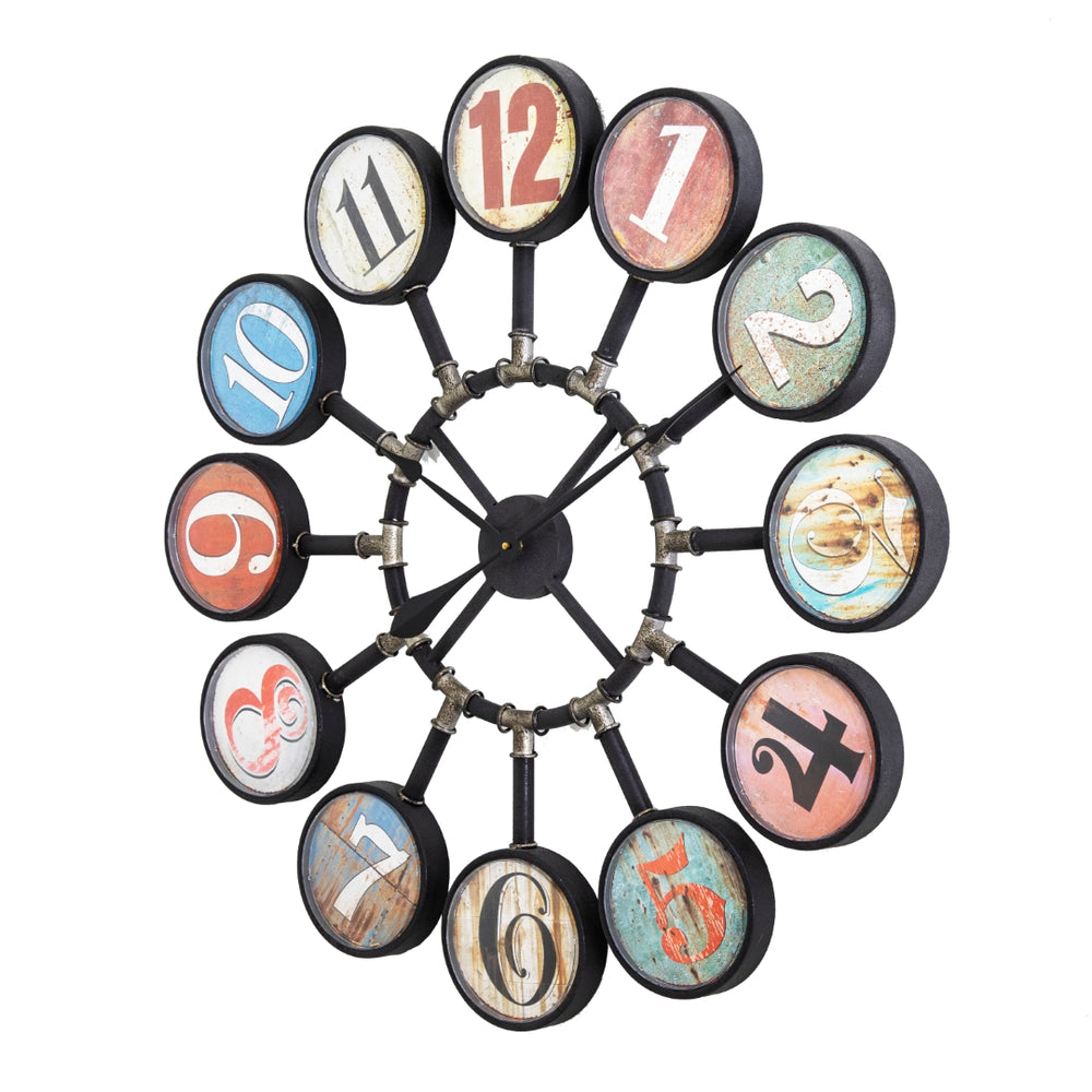 Yosemite Home Decor Multi-Colored Bubble Wall Clock 5240013-YHD