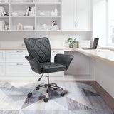 Zuo Modern Specify 100% Polyurethane, Plywood, Steel Modern Commercial Grade Office Chair Black, Chrome 100% Polyurethane, Plywood, Steel