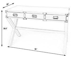 Butler Specialty Anew White Campaign Desk 5255288