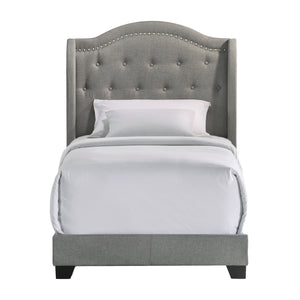 Intercon Rhyan Traditional Upholstered Twin Bed UB-BR-RHYTWN-SMK-C UB-BR-RHYTWN-SMK-C