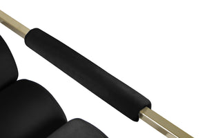 Wayne Velvet / Engineered Wood / Iron / Foam Contemporary Black Velvet Accent Chair - 26.5" W x 28.5" D x 32" H