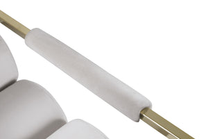 Wayne Velvet / Engineered Wood / Iron / Foam Contemporary Cream Velvet Accent Chair - 26.5" W x 28.5" D x 32" H