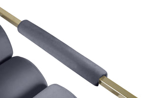 Wayne Velvet / Engineered Wood / Iron / Foam Contemporary Grey Velvet Accent Chair - 26.5" W x 28.5" D x 32" H