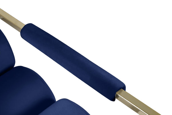 Wayne Velvet / Engineered Wood / Iron / Foam Contemporary Navy Velvet Accent Chair - 26.5" W x 28.5" D x 32" H