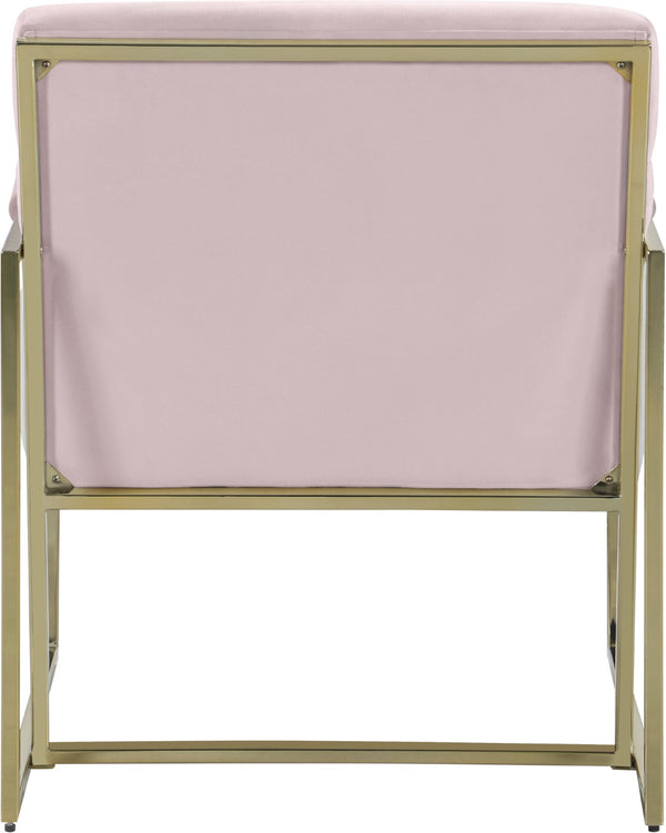 Wayne Velvet / Engineered Wood / Iron / Foam Contemporary Pink Velvet Accent Chair - 26.5" W x 28.5" D x 32" H