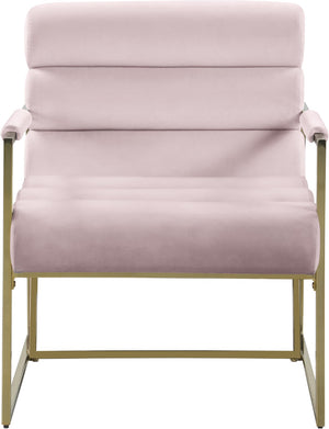 Wayne Velvet / Engineered Wood / Iron / Foam Contemporary Pink Velvet Accent Chair - 26.5" W x 28.5" D x 32" H