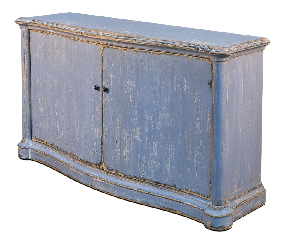 Columns Bowfront Sideboard - Blue