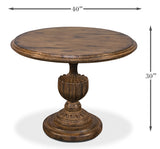 Renaissance Pedestal Dining Table - 40"Top