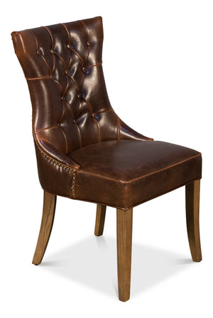 Sophie Side Chair - Dark Brown Leather