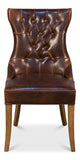 Sophie Side Chair - Dark Brown Leather