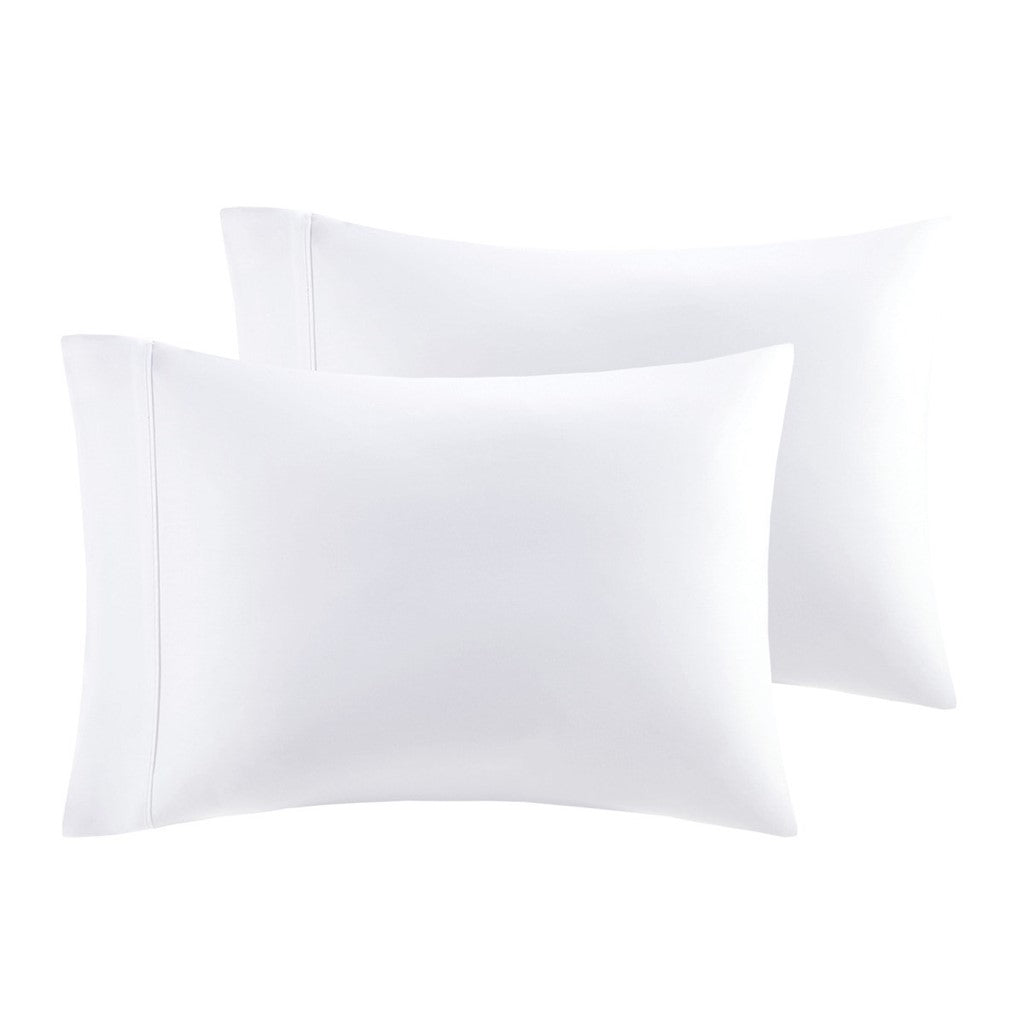 700 Thread Count Casual 60% Cotton 35% Polyester 5% Lyocell Triblend Antimicrobial Sheet Set in White