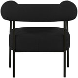 Blake Boucle Fabric / Iron / Foam Contemporary Black Boucle Fabric Accent Chair - 32" W x 28" D x 30.5" H