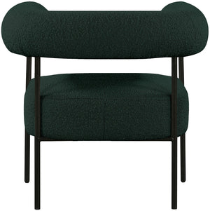 Blake Boucle Fabric / Iron / Foam Contemporary Green Boucle Fabric Accent Chair - 32" W x 28" D x 30.5" H