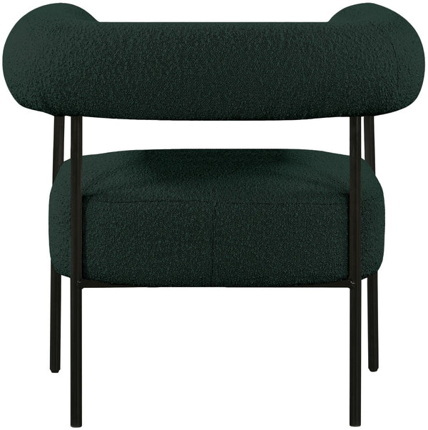 Blake Boucle Fabric / Iron / Foam Contemporary Green Boucle Fabric Accent Chair - 32" W x 28" D x 30.5" H
