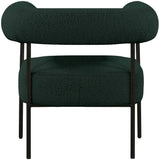 Blake Boucle Fabric / Iron / Foam Contemporary Green Boucle Fabric Accent Chair - 32" W x 28" D x 30.5" H