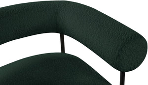 Blake Boucle Fabric / Iron / Foam Contemporary Green Boucle Fabric Accent Chair - 32" W x 28" D x 30.5" H