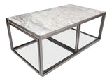 Set Of 3 Nesting Low Tables - Marble Tops