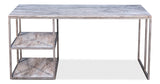 Open Desk With Shelves - Marble Top