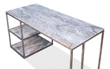 Open Desk With Shelves - Marble Top