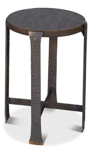 Forged Slats Side Table/Moleskin