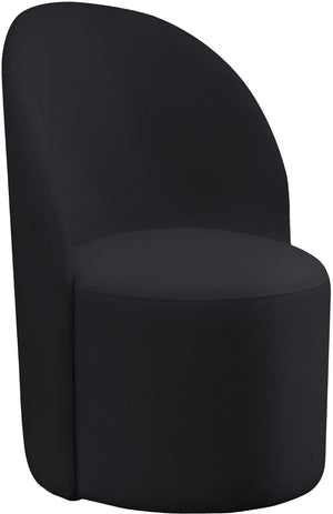 Hautely Boucle Fabric / Engineered Wood / Iron / Foam Contemporary Black Boucle Fabric Accent Chair - 24" W x 26" D x 35" H