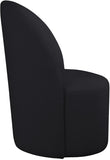 Hautely Boucle Fabric / Engineered Wood / Iron / Foam Contemporary Black Boucle Fabric Accent Chair - 24" W x 26" D x 35" H