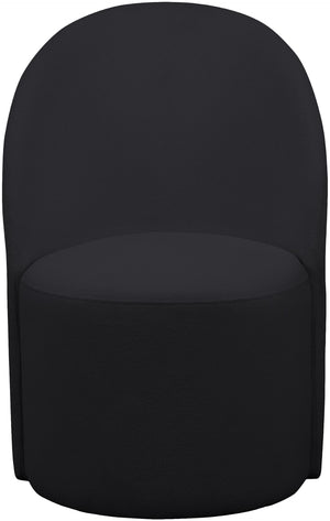 Hautely Boucle Fabric / Engineered Wood / Iron / Foam Contemporary Black Boucle Fabric Accent Chair - 24" W x 26" D x 35" H