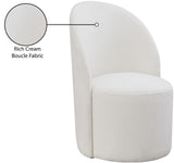 Hautely Boucle Fabric / Engineered Wood / Iron / Foam Contemporary Cream Boucle Fabric Accent Chair - 24" W x 26" D x 35" H