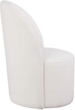 Hautely Boucle Fabric / Engineered Wood / Iron / Foam Contemporary Cream Boucle Fabric Accent Chair - 24" W x 26" D x 35" H