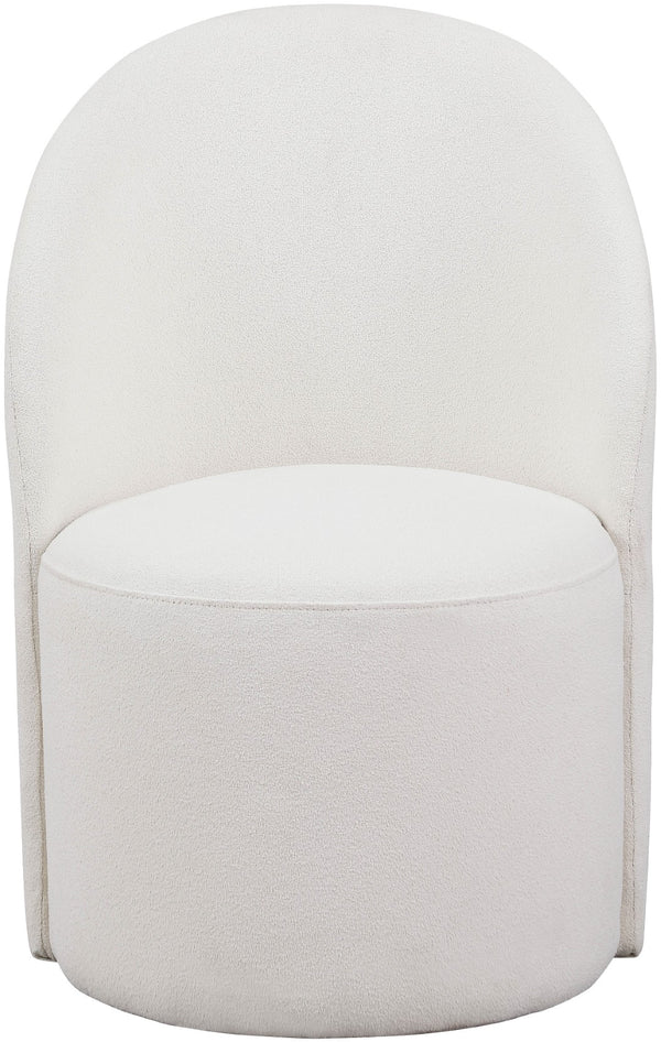 Hautely Boucle Fabric / Engineered Wood / Iron / Foam Contemporary Cream Boucle Fabric Accent Chair - 24" W x 26" D x 35" H