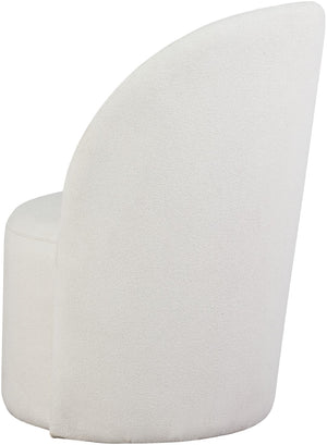 Hautely Boucle Fabric / Engineered Wood / Iron / Foam Contemporary Cream Boucle Fabric Accent Chair - 24" W x 26" D x 35" H