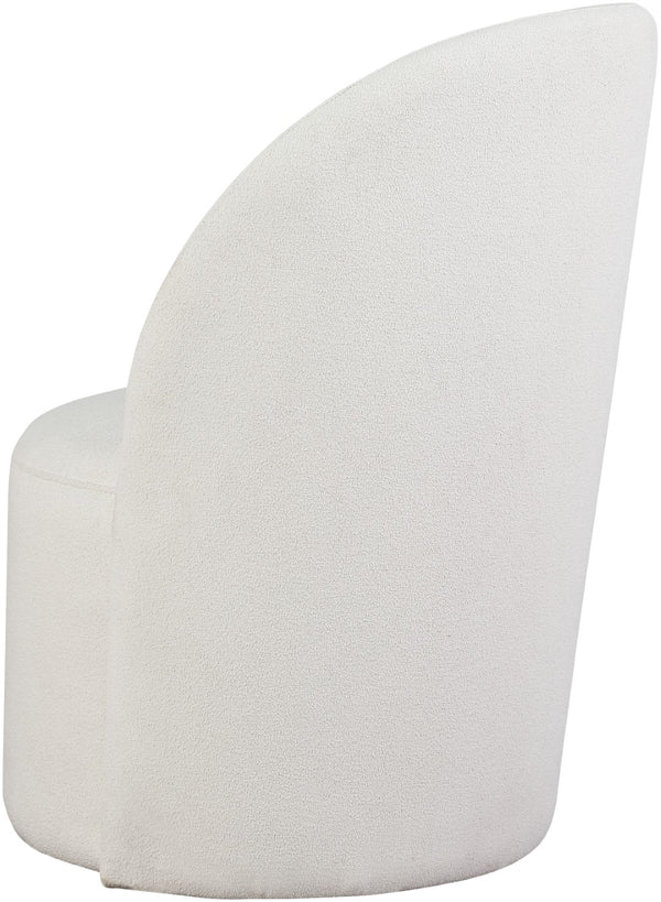 Hautely Boucle Fabric / Engineered Wood / Iron / Foam Contemporary Cream Boucle Fabric Accent Chair - 24" W x 26" D x 35" H