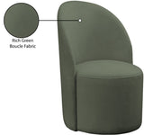 Hautely Boucle Fabric / Engineered Wood / Iron / Foam Contemporary Green Boucle Fabric Accent Chair - 24" W x 26" D x 35" H