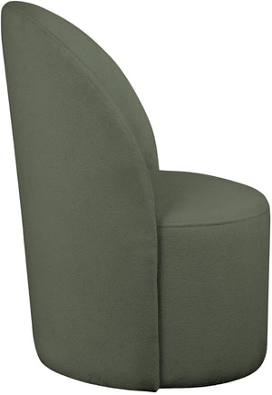 Hautely Boucle Fabric / Engineered Wood / Iron / Foam Contemporary Green Boucle Fabric Accent Chair - 24" W x 26" D x 35" H