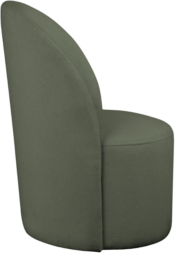 Hautely Boucle Fabric / Engineered Wood / Iron / Foam Contemporary Green Boucle Fabric Accent Chair - 24" W x 26" D x 35" H