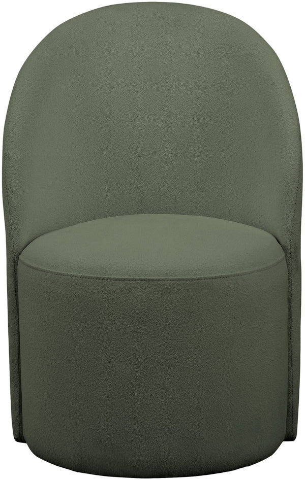 Hautely Boucle Fabric / Engineered Wood / Iron / Foam Contemporary Green Boucle Fabric Accent Chair - 24" W x 26" D x 35" H