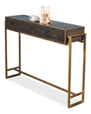 Shagreen Gold & Gray Console