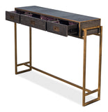 Shagreen Gold & Gray Console